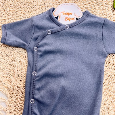 Body kimono M/c Liso Chumbo Body kimono M/c Liso Chumbo